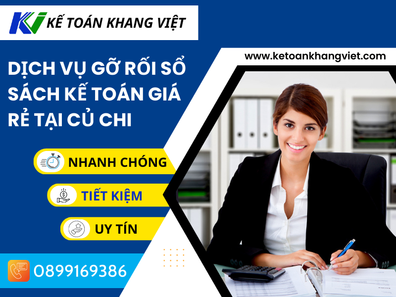 Dịch vụ gỡ rối sổ sách kế toán giá rẻ tại CỦ CHI
